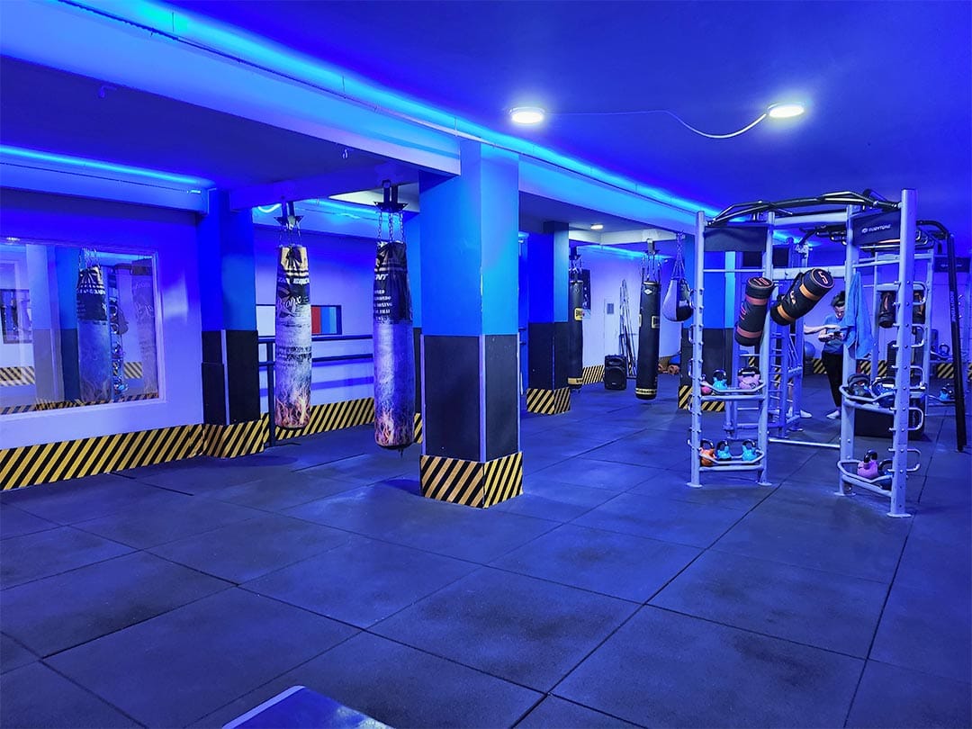 Blue Gym instalaciones Clases Colectivas Artes Marciales Gimnasio de Alcalá de Henares.
