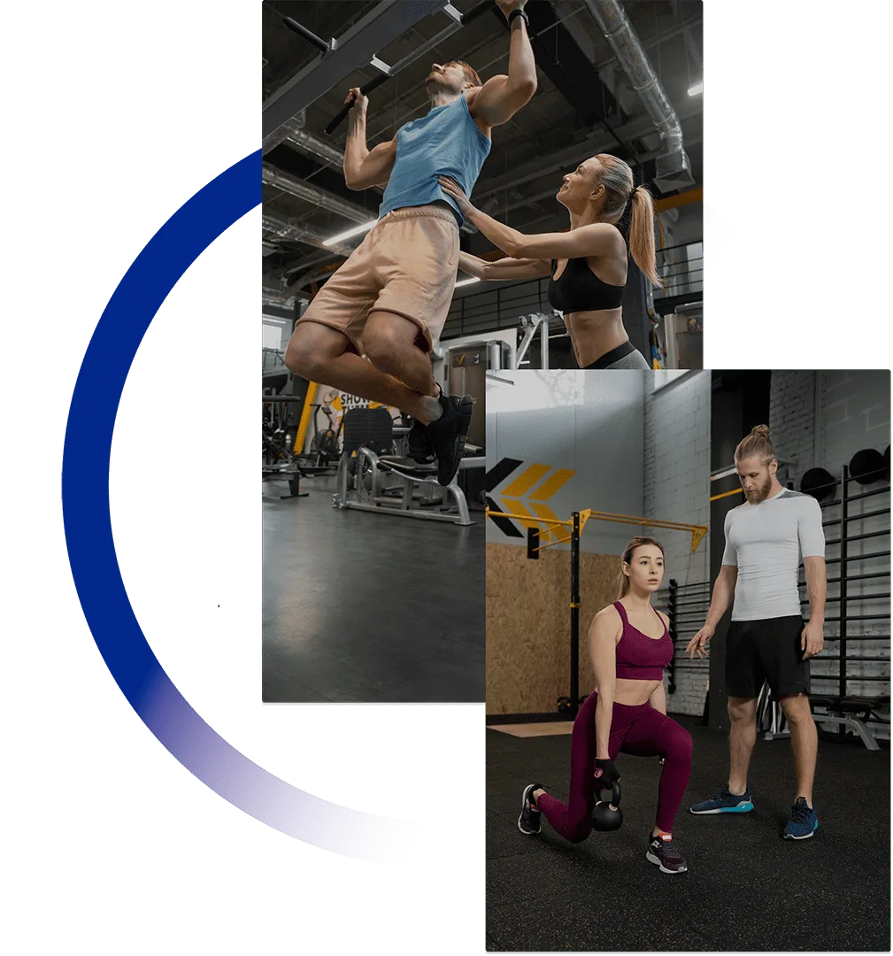 Clientes de Blue Gym alcanzando sus metas con nuestro equipo de profesionales de Blue Team.