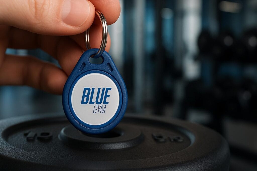 Llavero para clientes de los centros de gimnasios Blue Gym